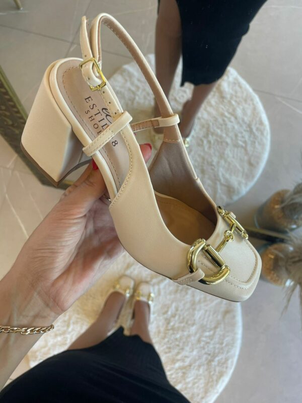 Scarpin Slingback Beatriz Off White