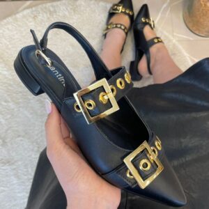 Slingback Amanda Preto