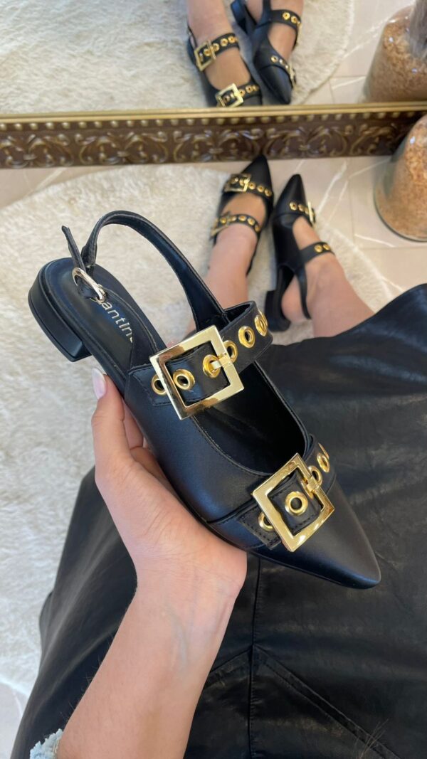 Slingback Amanda Preto