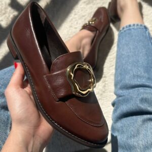 Mocassim Lorena em couro