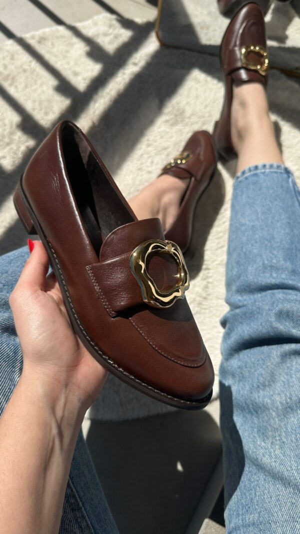 Mocassim Lorena em couro