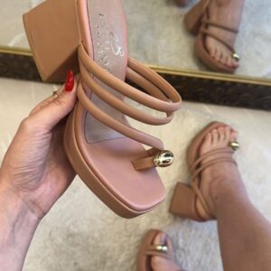 Tamanco Sandália Sabrina Nude Rosé