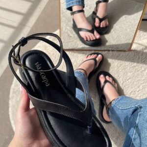 Sandália Flat Flávia Preta