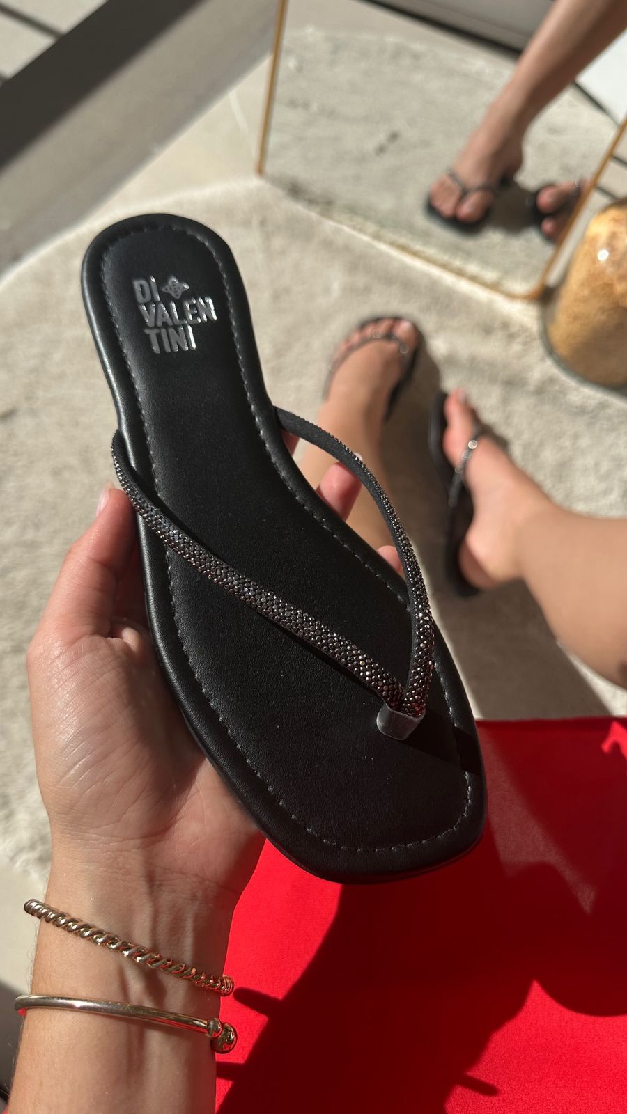 Sandália Rasteira Ester Preta