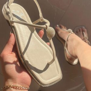 Sandália Rasteira Ava Off White